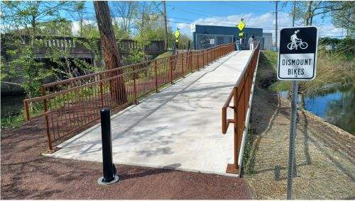 Bridge Street Towpath connector ramp in Morrisville, PA
